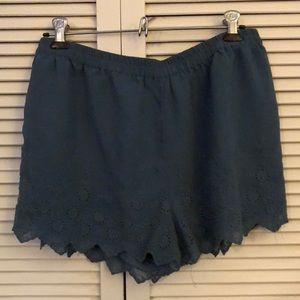 Nordstrom Blue Eyelet Chiffon Short